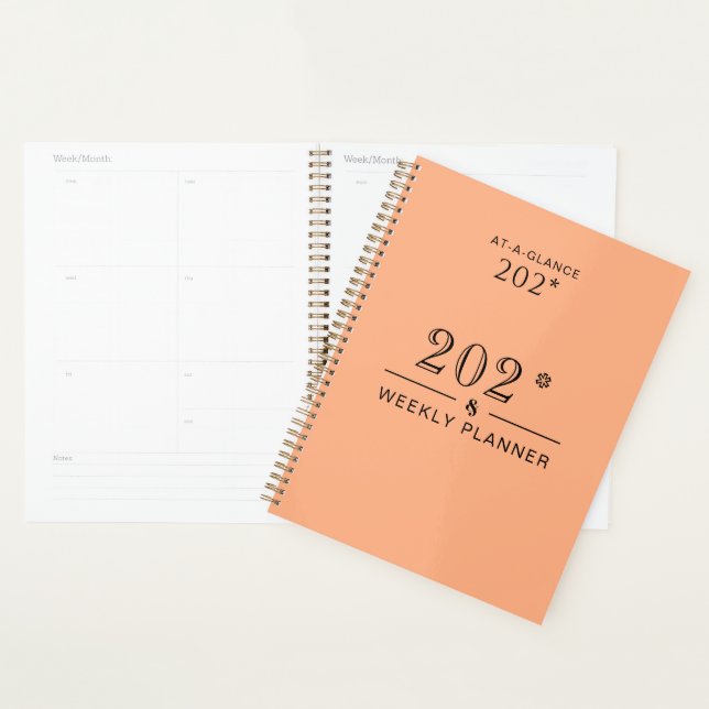 Agenda Esmagamento Apricot 202*-2* Diário Mínimo 8,5x11 (Exibição)