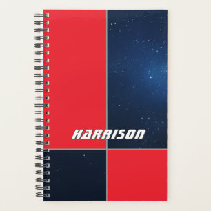 Agenda Espaço Azul Escuro Negrito Negrito Personalizado