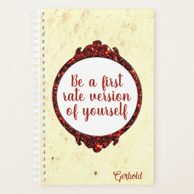 Agenda Espelho de Espaço Personalizado Gem (Frente)