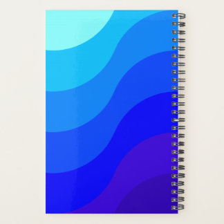 Agenda Espiral com Foto Desenho Degrade Azul