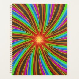 Agenda Espiral Neon Vortex – Design de Movimento Fractal