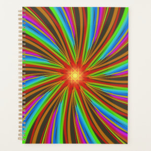 Agenda Espiral Neon Vortex – Design de Movimento Fractal