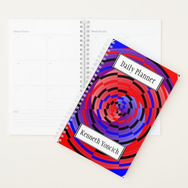 Agenda Espiral Red & Blue Counter de Kenneth Yoncich (Exibição)