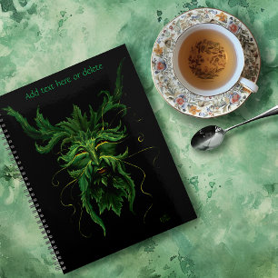 Agenda Espírito Florestal Místico Greenman Folha Face Fan