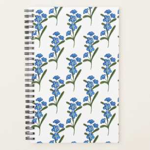 Agenda Esquece-me de Não Planejar Flor - Padrão Branco