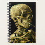 Agenda Esqueleto de Fumagem de Van Gogh<br><div class="desc">Planeador com a pintura a óleo de Vincent van Gogh Crânio de um Esqueleto com Cigarro em chamas (1885-86). Um presente excelente para fãs do Poste-impressionismo e da arte holandesa!</div>