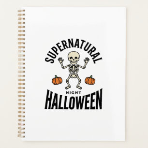 Agenda Esqueleto de Halloween Supernatural Engraçado Vint