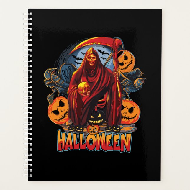 Agenda Esqueleto de Mau de Halloween, Abóbora (Frente)