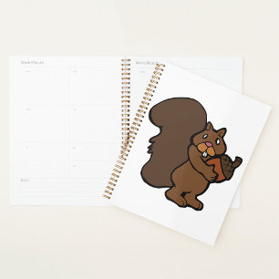 Agenda Esquilo com Noz Cute Animal da Floresta
