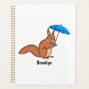 Agenda Esquilo vermelho bonito com desenho animado 