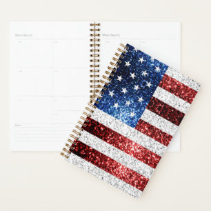 Agenda Estados Unidos: bandeira azul-vermelho brilha