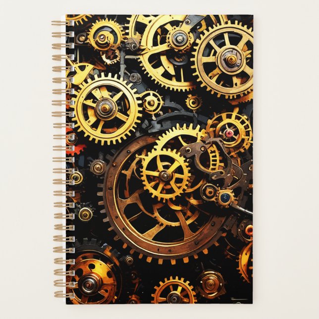 Agenda Estampunk Clockwork Gears 1004 (Frente)