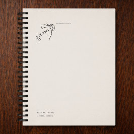 Agenda Estética Epistolar Vintage com Chave Selada
