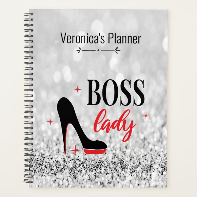Agenda Estiletto Vermelho Personalizado para Heel Boss La (Frente)