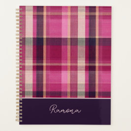 Agenda Estilo de Padrão Xadrez Personalizado
