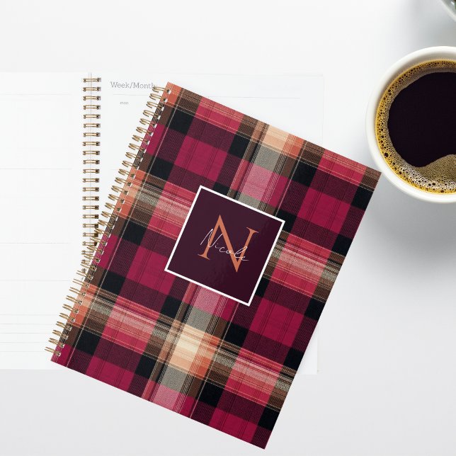 Agenda Estilo de Padrão Xadrez Personalizado (Criador carregado)