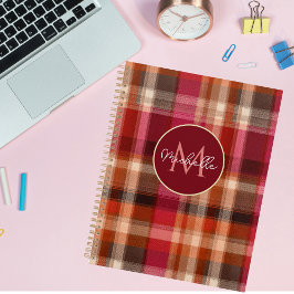 Agenda Estilo de Padrão Xadrez Personalizado do Planejado