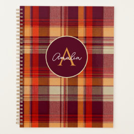 Agenda Estilo de Padrão Xadrez Personalizado do Planejado