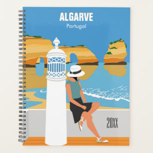 Agenda Estilo de vintagem da viagem da menina de praia do