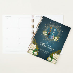 Agenda Estilo Gótico do Casal de Casamento de Esqueleto B