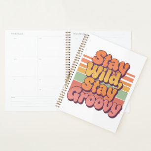 Agenda Estilo Hippie Vintage dos Anos 70 Fique Selvagem F