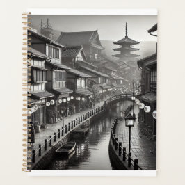 Agenda Estilo japonês 90s Estilo preto e branco Aço inoxi