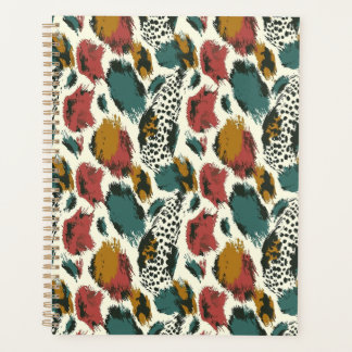 Agenda Estilo Moderno Impressão Animal Colorida