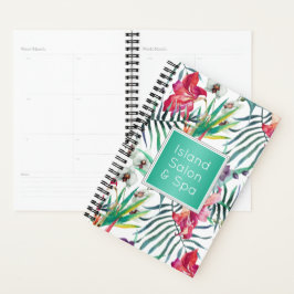 Agenda Estilo Tropical Exótico Padrão Floral