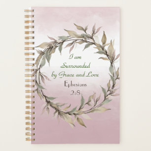 Agenda Estou cercado por Grace e Love Dusty Rosa Planner