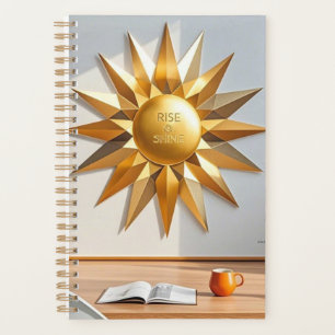 Agenda Estrela de ouro erguida e brilhante