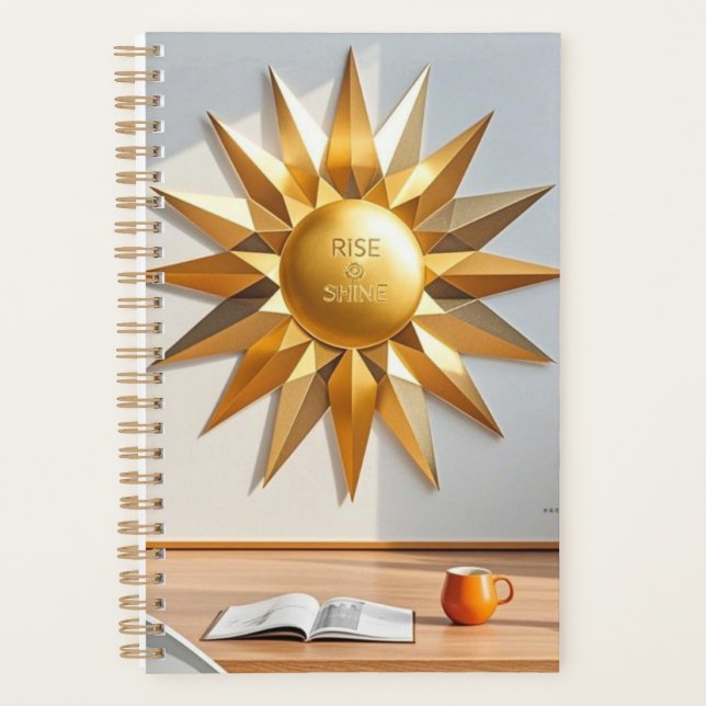 Agenda Estrela de ouro erguida e brilhante (Frente)