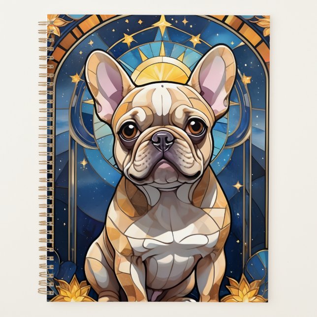 Agenda Estrelas do Céu de Vidro Arrebatado Francês Pastel (Frente)