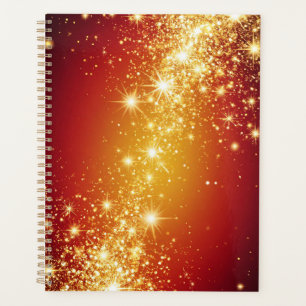 Agenda Estrelas Douradas Brilhantes