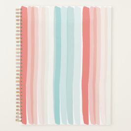 Agenda Estrias de Verão em coral e turquesa