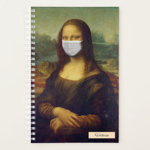 Agenda Estudante Mona Lisa Mascarado Personalizado