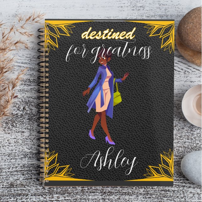 Agenda Eterno preto e Dourado de lixeira elegante (Criador carregado)