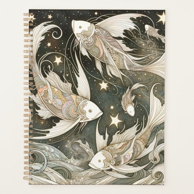 Agenda Ethereal Floating Fish Planner – Dreamy Ocean (Frente)