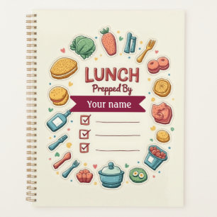 Agenda Etiqueta Personalizada de Preparação de Almoço com