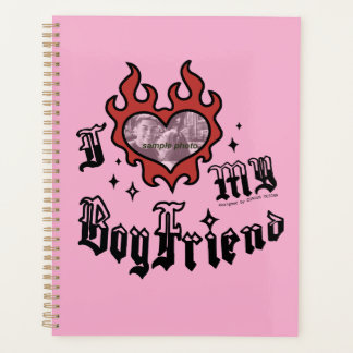 Agenda Eu Amo Meu Namorado - Vermelho - DingusDesign 