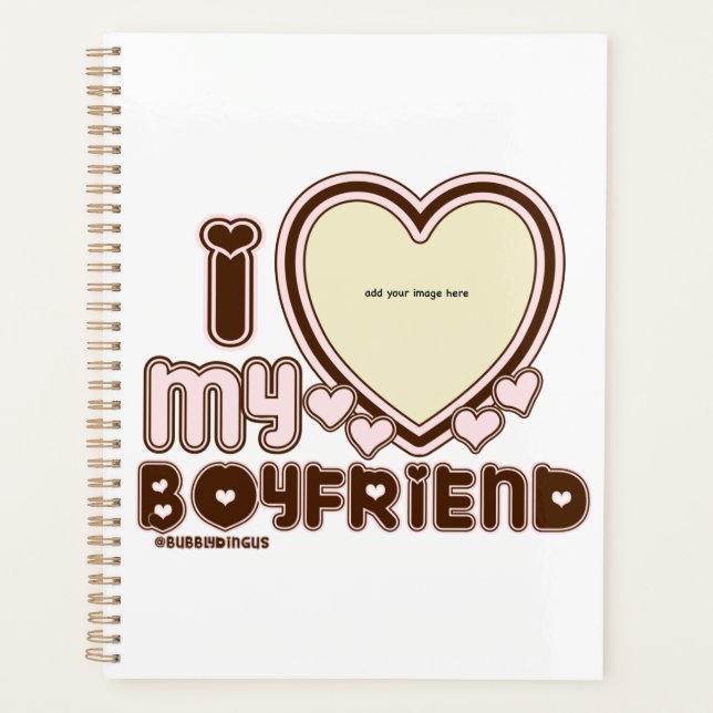 Agenda Eu amo o meu rosa namorado (Frente)