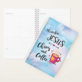 Agenda Eu Corro Em Jesus, Caos E Café Planner