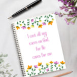Agenda Eu Gasto Todas As Minhas Preocupações Com Deus, Um<br><div class="desc">Bonito Floral Watercolor Christian Planner. Mantenha-se organizado e fiel ao nosso planejador cristão - Design pensado,  inspirado na Bíblia,  ideal para os devotos diários. Planeje seus dias com a orientação de Deus. Comprar hoje!</div>