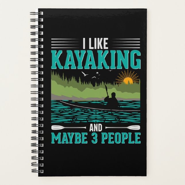 Agenda Eu Gosto Mais De Kayaking Do Que De Pessoas (Frente)