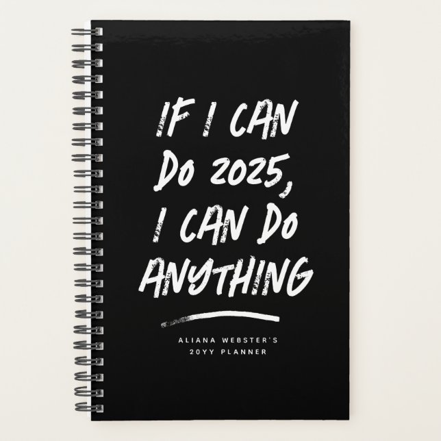 Agenda Eu posso fazer qualquer coisa engraçada motivadora (Frente)