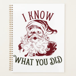 Agenda Eu sei o que Você fez Natal Vintage