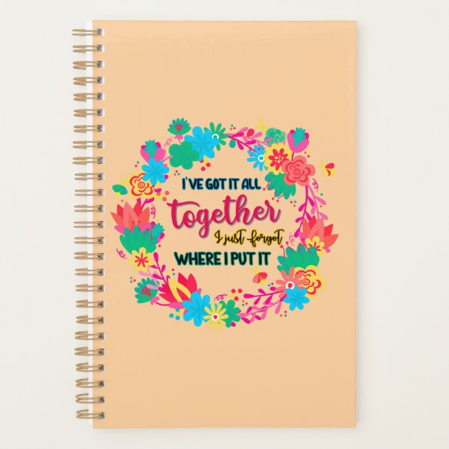 Agenda Eu tenho tudo junto Eu acabei de esquecer onde col (Frente)