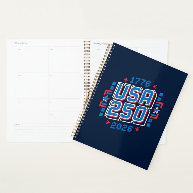 Agenda EUA 250 - 1776-2026 Pixel Art (Exibição)