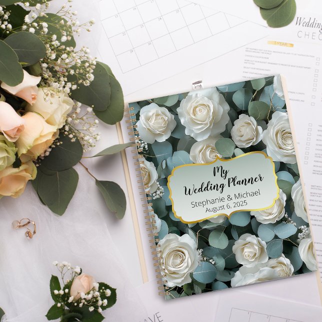 Agenda Eucalyptus Floral Greenery My Weding Planner (Criador carregado)