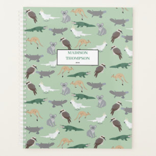 Agenda Eucalyptus Green - Animais nativos australianos pe
