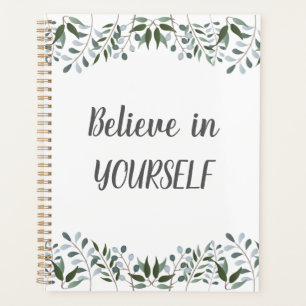 Agenda Eucalyptus Greenery Floral Acredita Em Si Mesmo